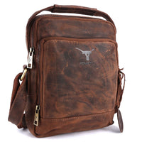 Thumbnail for Pinato Genuine Leather Cognac Messenger Bag for Men & Women (PL-5718)