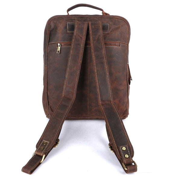 Pinato Genuine Leather Backpack Brown for Women & Men (PL-5918)