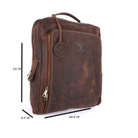 Thumbnail for Pinato Genuine Leather Camel Backpack for Women & Men (PL-5918)