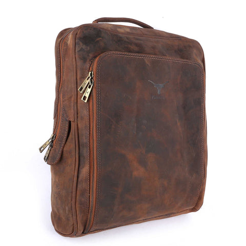 Pinato Genuine Leather Cognac Backpack for Men & Women (PL-5918)