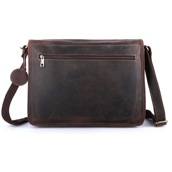Pinato Genuine Leather Laptop Bag Brown for Men & Women (PL-6518)