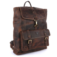 Thumbnail for Pinato Genuine Leather Camel Backpack for Women & Men (PL-7717)