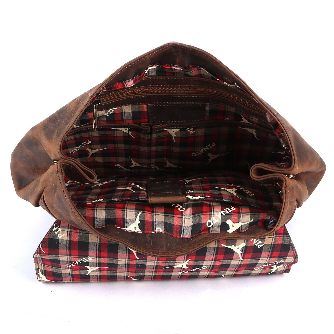 Pinato Genuine Leather Cognac Backpack for Men & Women (PL-7717)