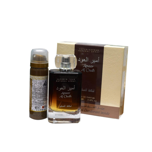 Lattafa Ameer Al Oudh Eau De Parfum 100ml- with Free Deodorant