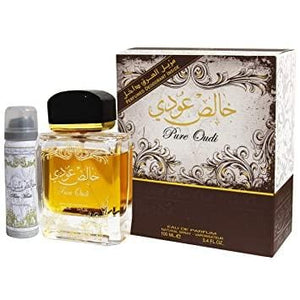 Lattafa Pure Oudi Eau De Parfum 100ml- with Free Deodorant